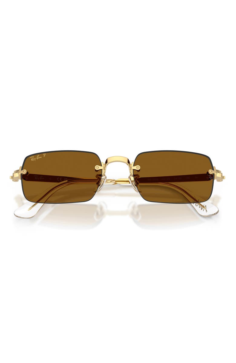 Ray-Ban x A$AP Rocky 54mm Polarized Rimless Sunglasses, Alternate, color, Arista / Dark Brown Polar