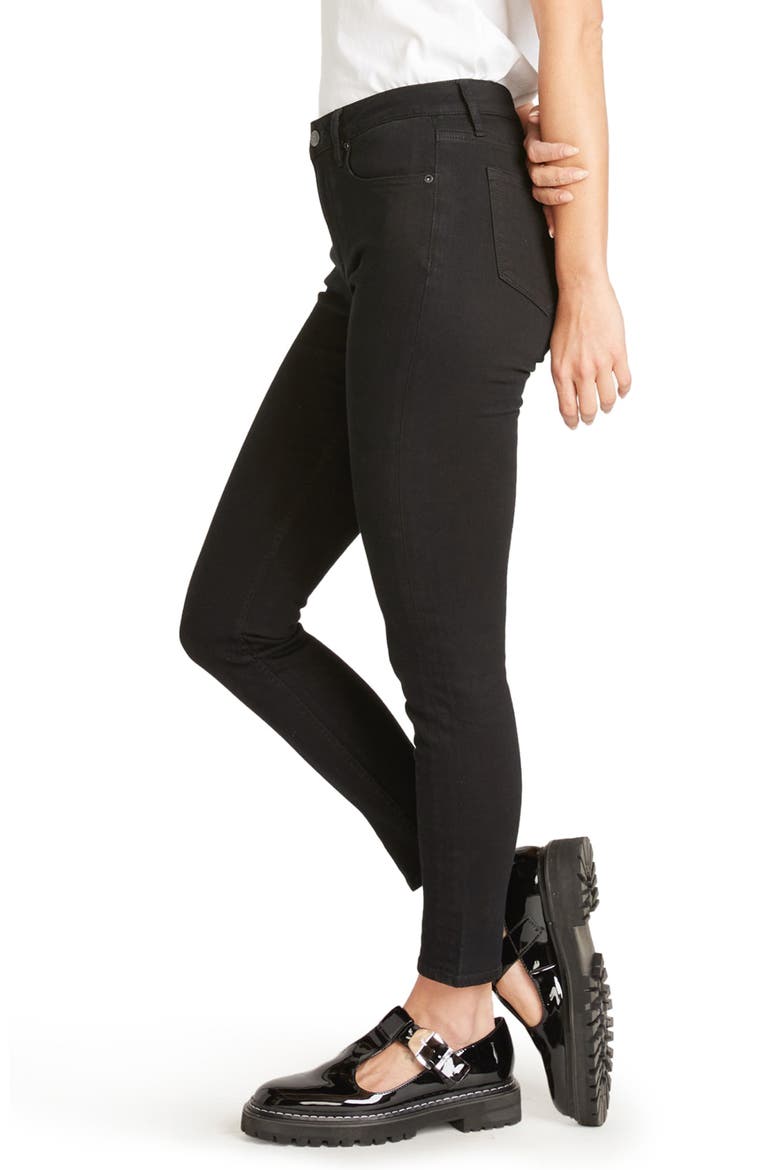 Marley Ankle Skinny Jeans, Alternate, color, BLACK