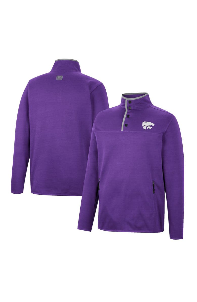 COLOSSEUM Men's Colosseum Purple Kansas State Wildcats Rebound Quarter-Snap Jacket, Main, color, 