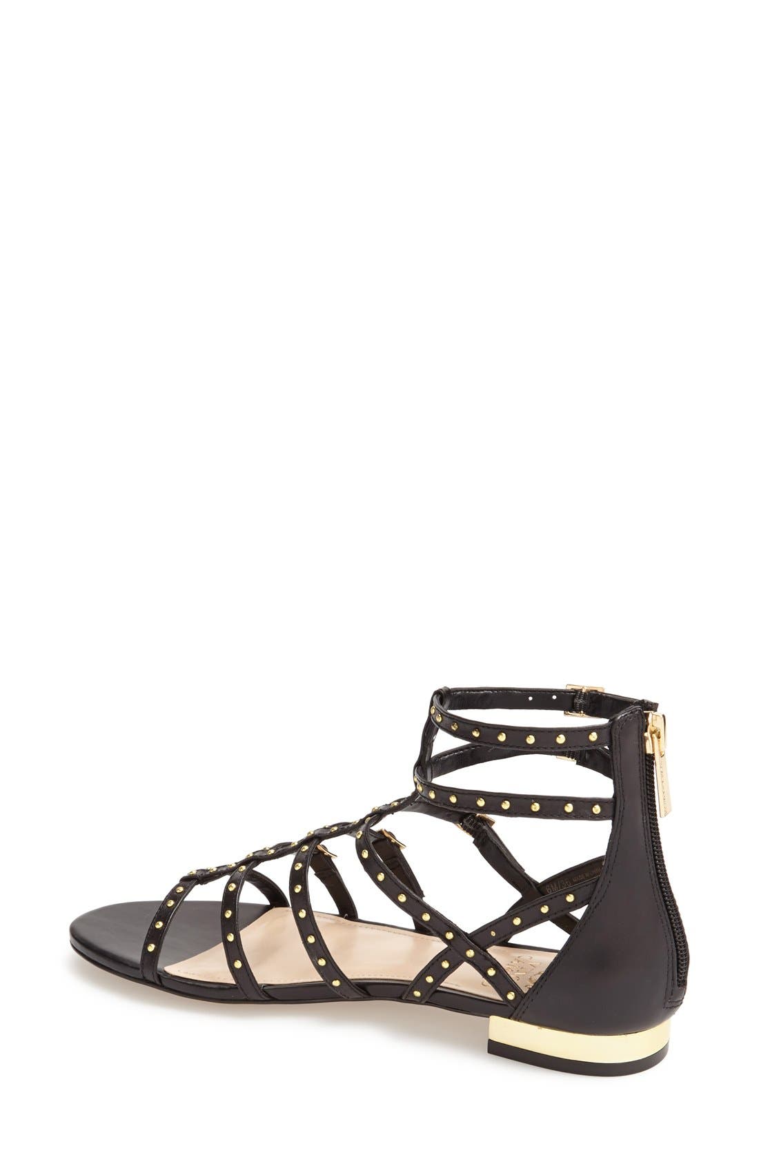 Vince Camuto 'Hevelli' Studded Leather Gladiator Sandal, Alternate, color, 