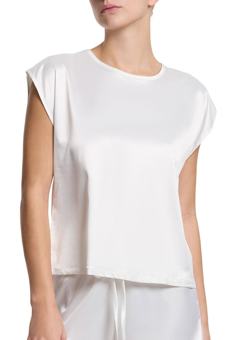 Satin Sleep Top, Main, color, LIGHT IVORY