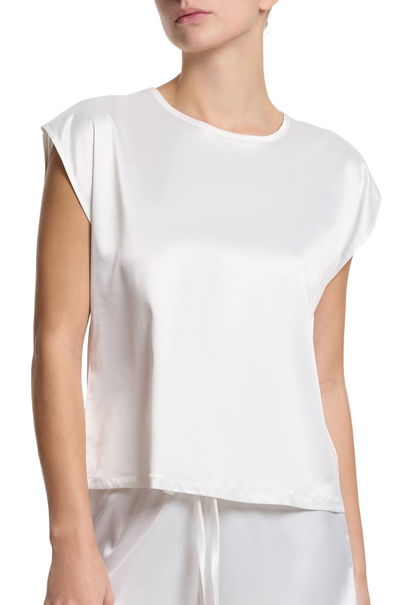 Hanky Panky Satin Sleep Top, Main, color, Light Ivory