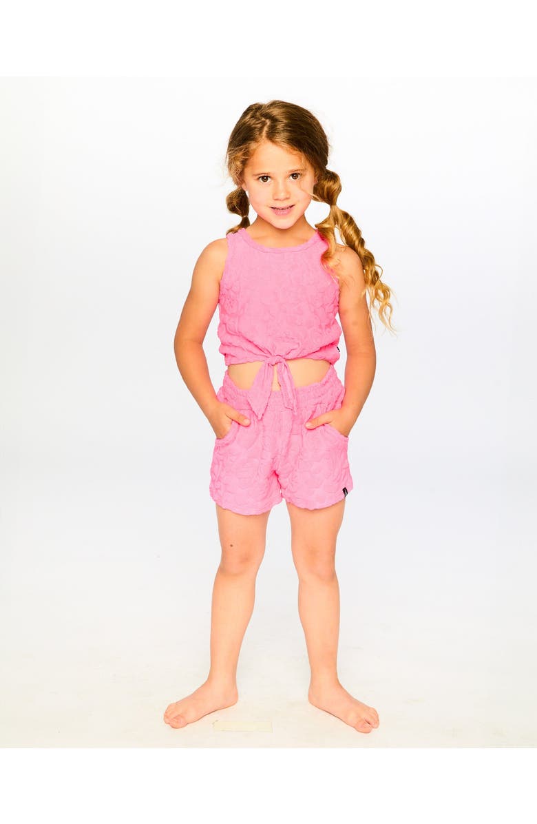 Deux par Deux Terry Tank Top with Elastic Waist Shorts Set, Alternate, color, Pink