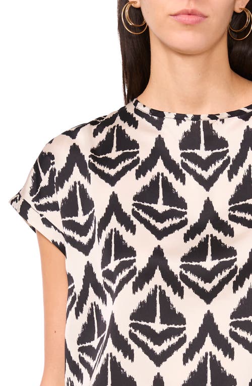 Halogen ® Dolman Sleeve Back Tie Top In Soft Cream Ikat Print