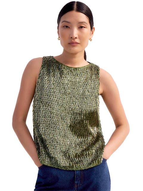 Sequin Shell Tank Top