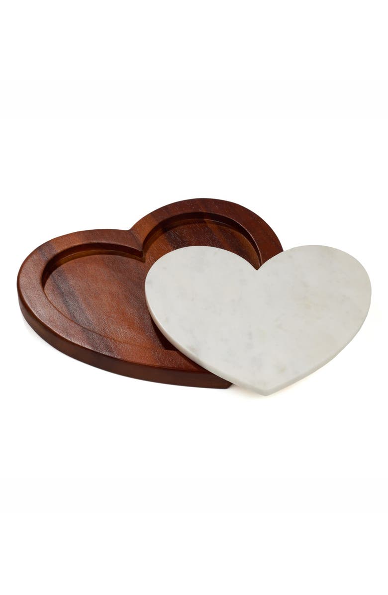 Nambé Eat Your Heart Out Cutting Board Set, Alternate, color, Brown