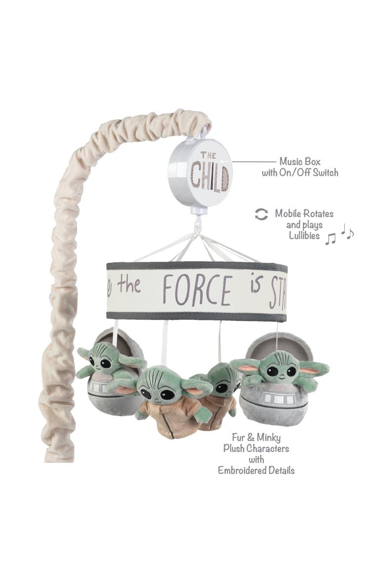 Star Wars The Child/Baby Yoda Musical Baby Crib Mobile Soother Toy, Alternate, color, Gray
