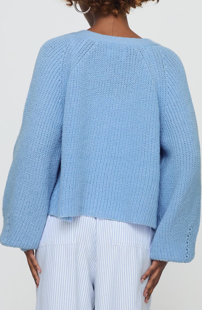 Princess Polly Leskie V-Neck Blouson Cardigan, Alternate, color, 