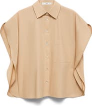 MANGO Oversize Button-Up Shirt