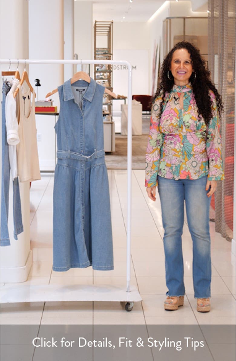 Mary Sleeveless Denim Shirtdress, sales video thumbnail