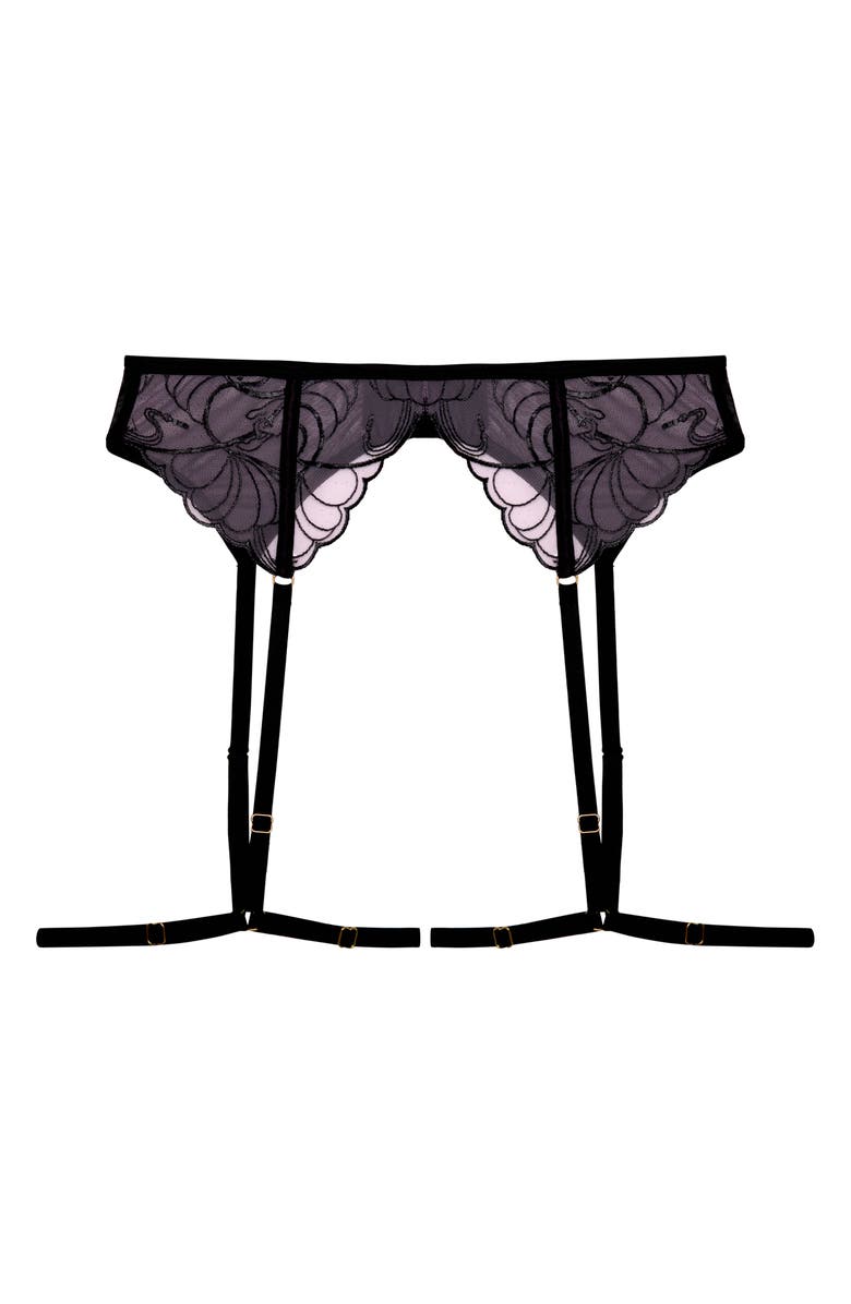 Playful Promises Jessie Embroidered Garter Belt Harness, Alternate, color,