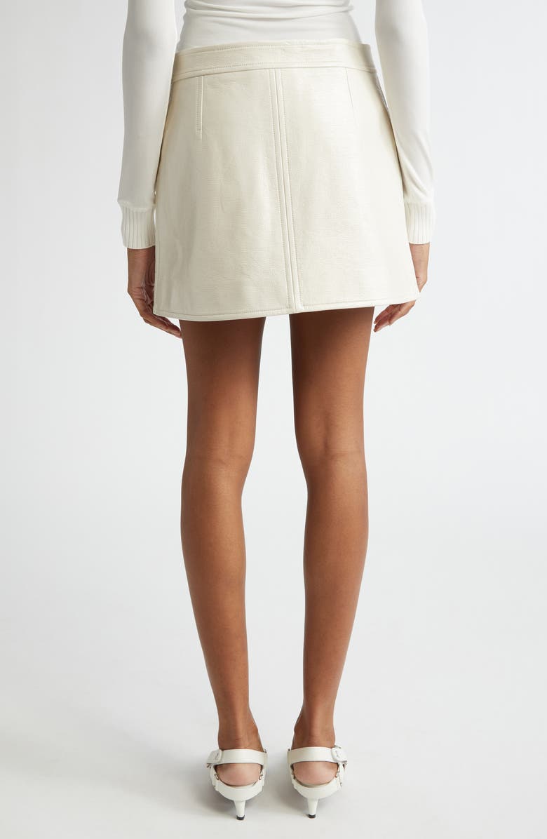 Courrèges Re-Edition Vinyl Miniskirt, Alternate, color, Off White