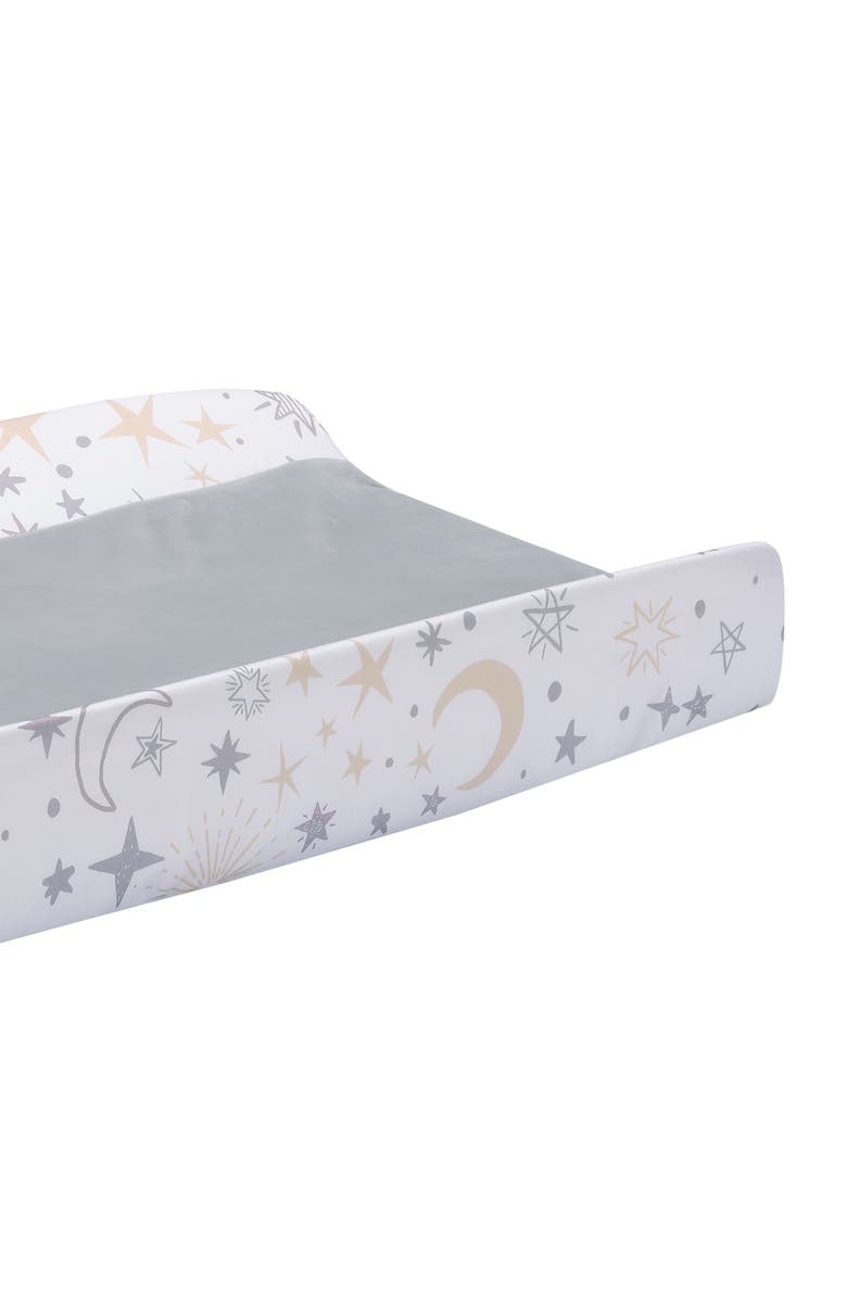 Lambs & Ivy Goodnight Moon Changing Pad Cover - Moons/Stars, Alternate, color, White