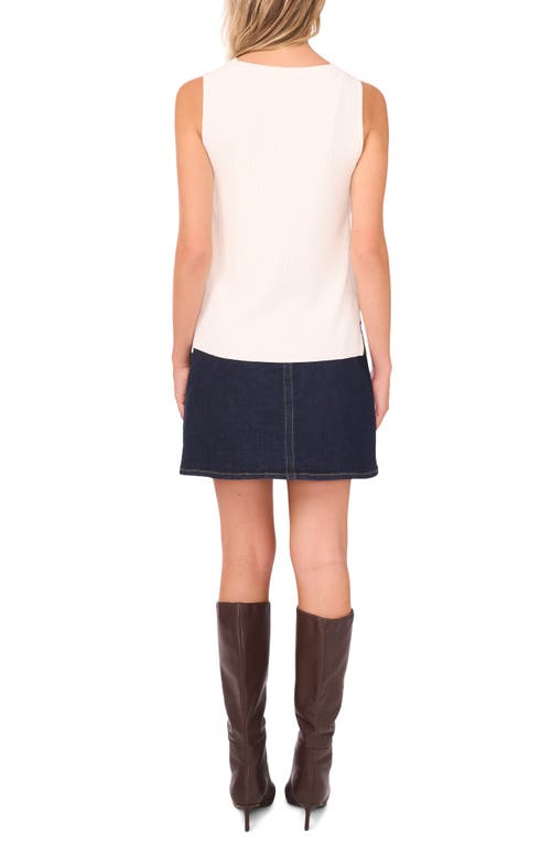Vince Camuto Sleeveless Crewneck Tank Top In Neutral