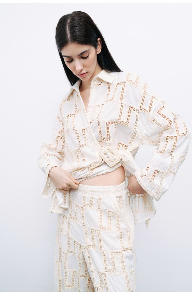 Nocturne Belted Embroidered Jacket, Alternate, color, 