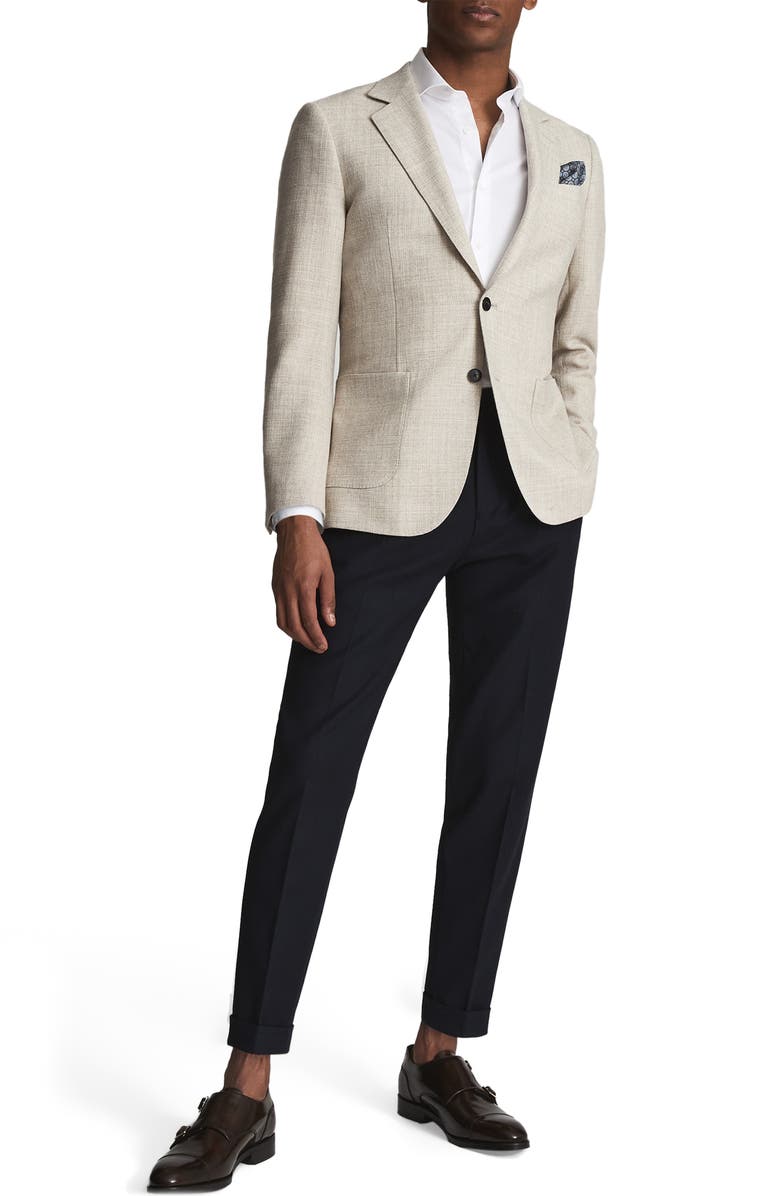 Reiss Attire Check Wool Blend Suit Jacket, Alternate, color, 