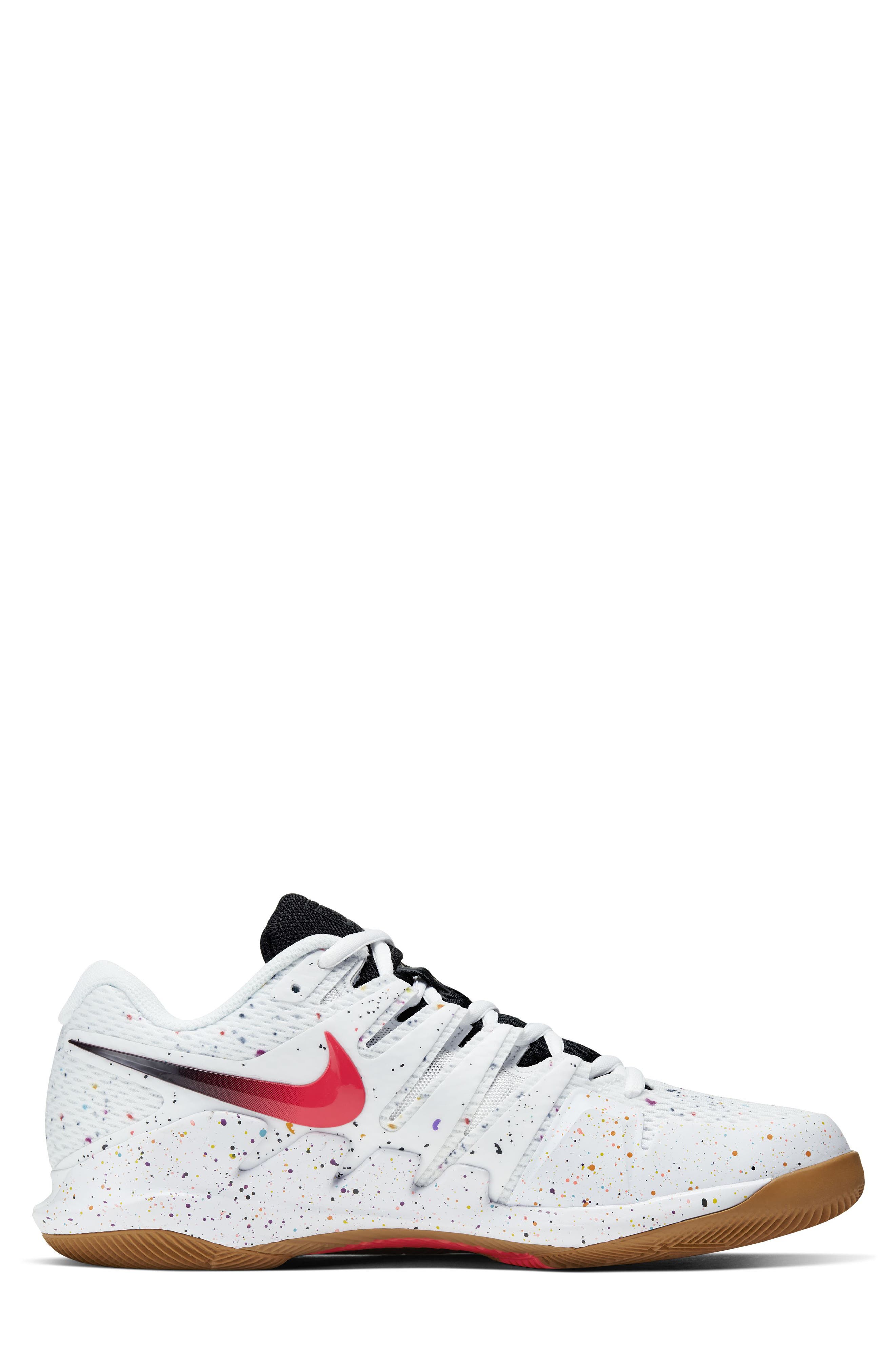 Court Air Zoom Vapor X Tennis Shoe, Alternate, color, WHITE/ AQUA/ OFF NOIR/ CRIMSON