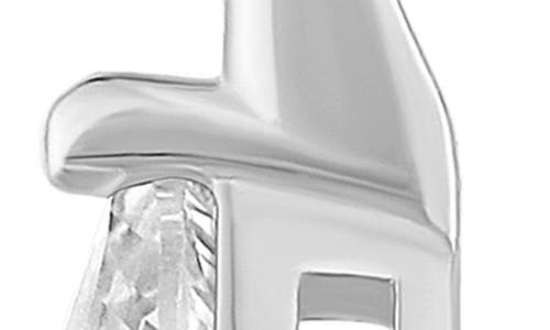 Shymi Cubic Zirconia Bar Drop Earrings In Silver