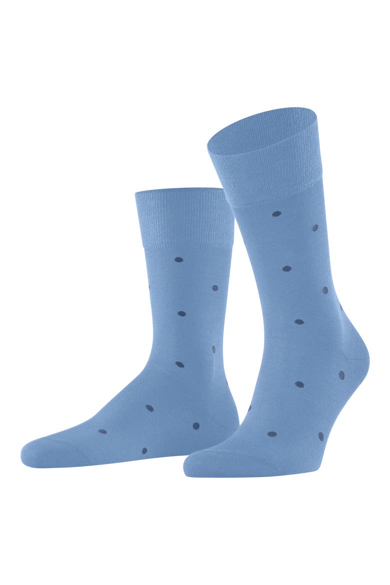 Polka Dot Crew Socks, Alternate, color, CORNFLOWER