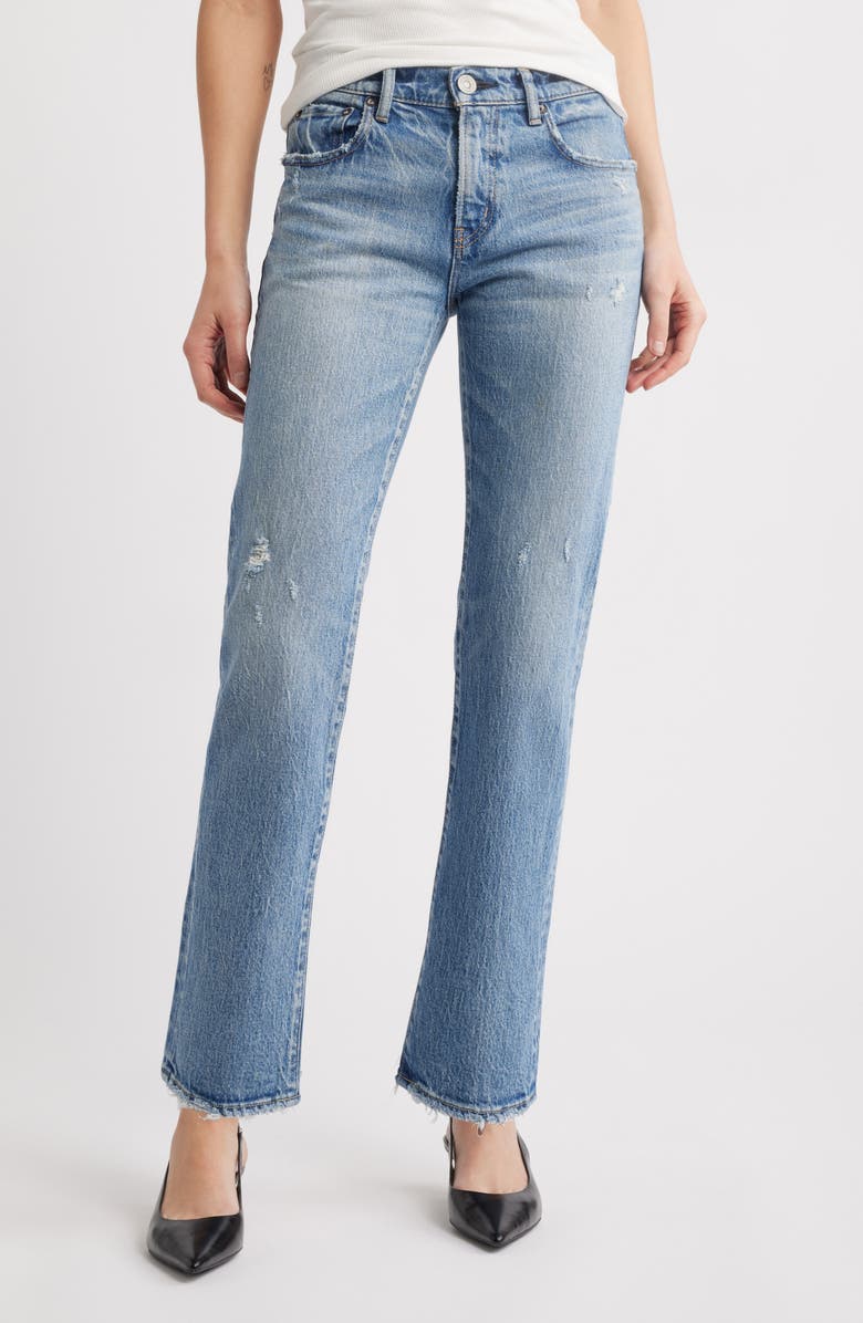MOUSSY VINTAGE Farmingdale Slim Straight Leg Jeans, Main, color, Light Blue