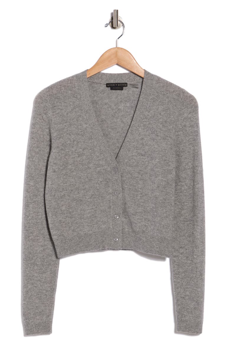 Grace Cashmere Blend Cardigan, Alternate, color, MEDIUM HEATHER GREY
