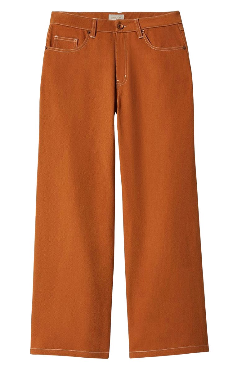 Brixton Margo Textured Cotton Crop Straight Leg Pants, Alternate, color, Rustic Caramel