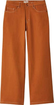 Brixton Margo Textured Cotton Crop Straight Leg Pants
