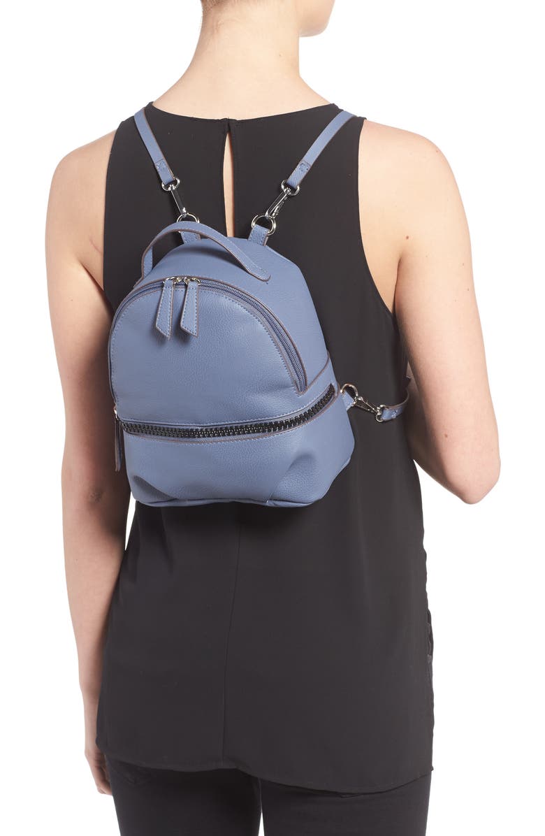 T-Shirt & Jeans Textured Faux Leather Mini Backpack, Alternate, color,