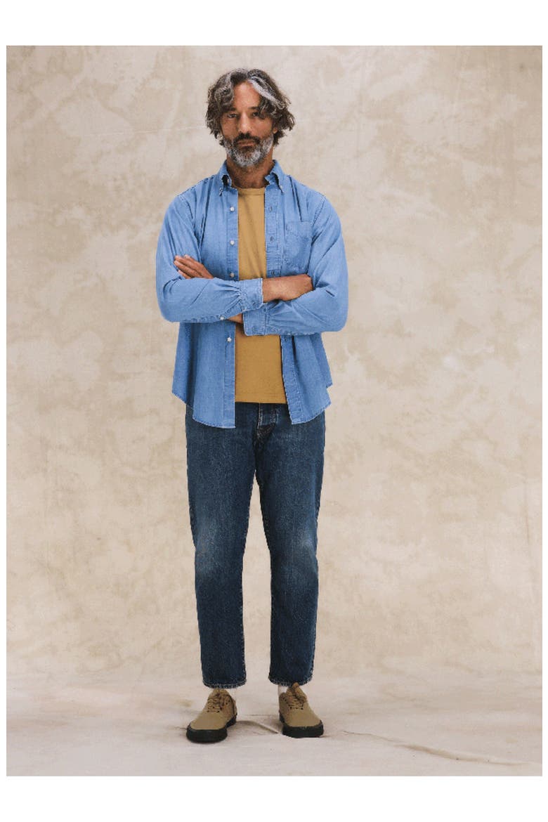 King Chambray Shirt, Alternate, color, LIGHT BLUE