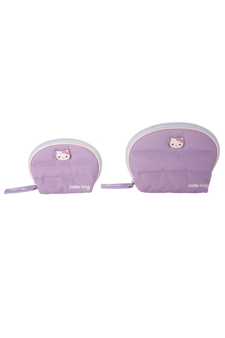 Large and Small Dome Cosmetic Travel Bag, Alternate, color, Purple