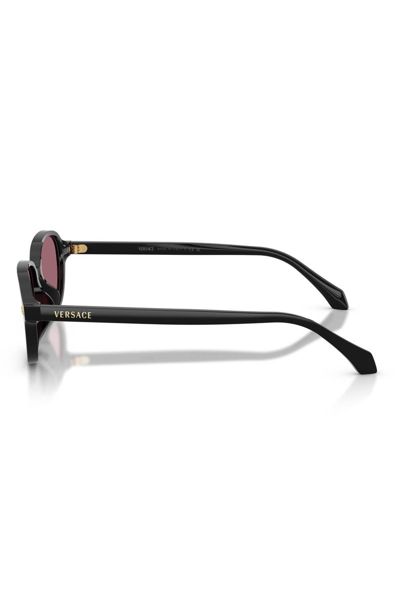 Versace 53mm Pillow Sunglasses, Alternate, color, Black / Violet