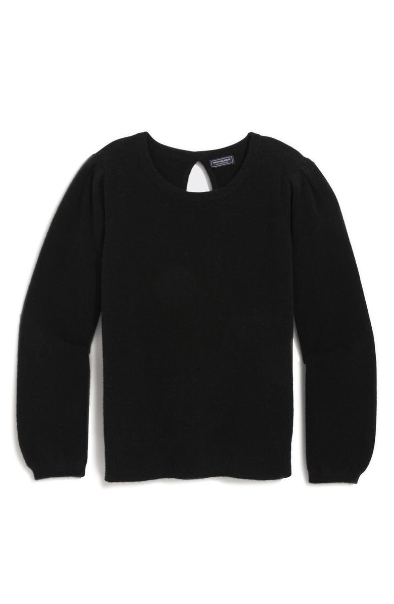 vineyard vines Bow Back Merino Wool Blend Sweater, Main, color, Jet Black