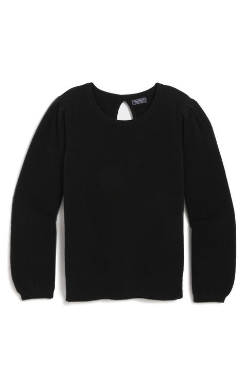 Bow Back Merino Wool Blend Sweater