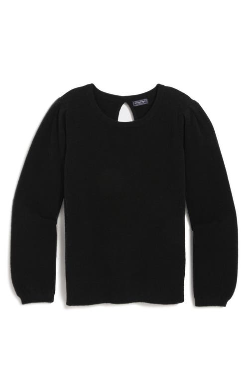 Vineyard Vines Bow Back Merino Wool Blend Sweater In Black