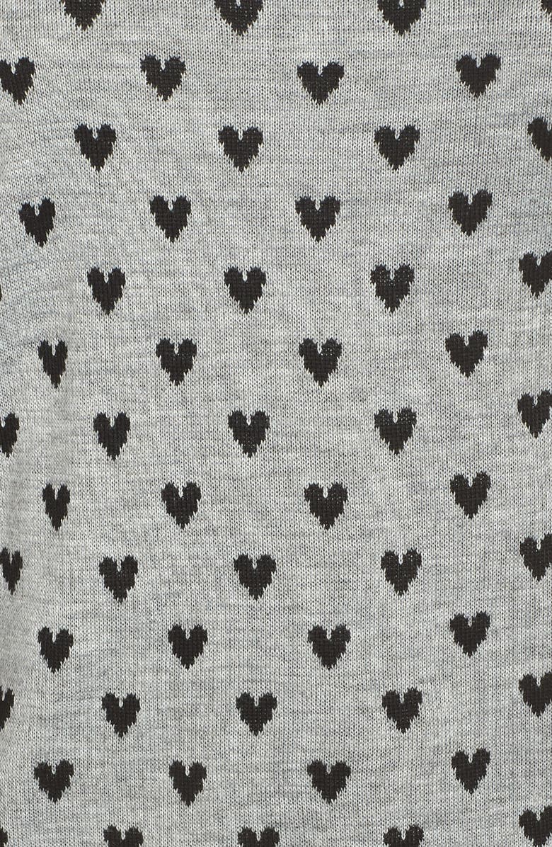 &.Layered Button Back Heart Sweater, Alternate, color, 