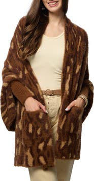 SAACHI Leopard Knit Wrap Cardigan