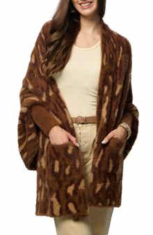 SAACHI Leopard Knit Wrap Cardigan