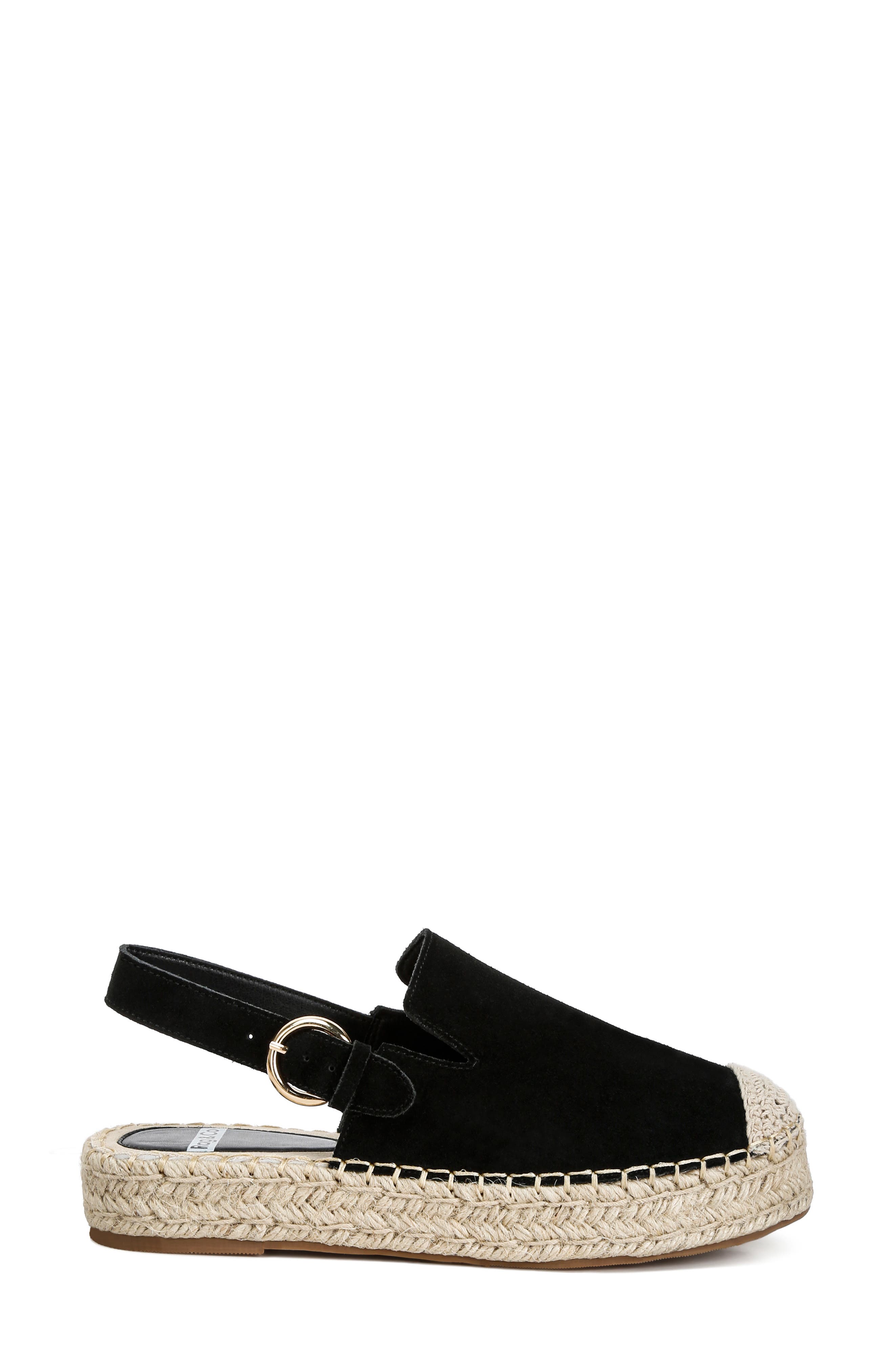 Rag & Co Affie Espadrille Slingback Flat, Alternate, color, Black