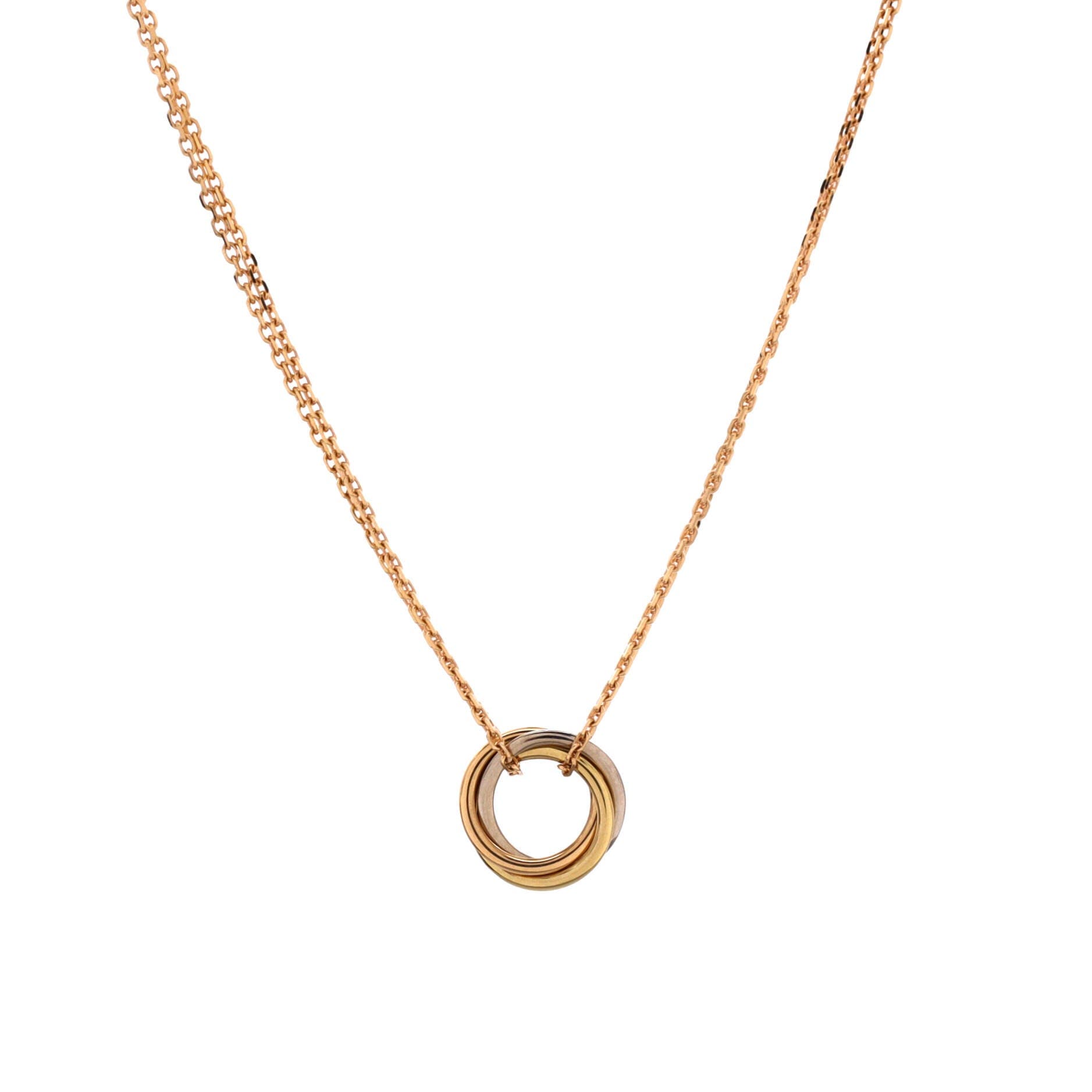 Trinity Choker Necklace 18K Tricolor Gold, Main, color, Metallic Gold