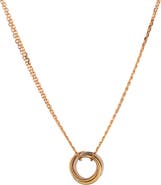 Pre-Owned Cartier Trinity Choker Necklace 18K Tricolor Gold