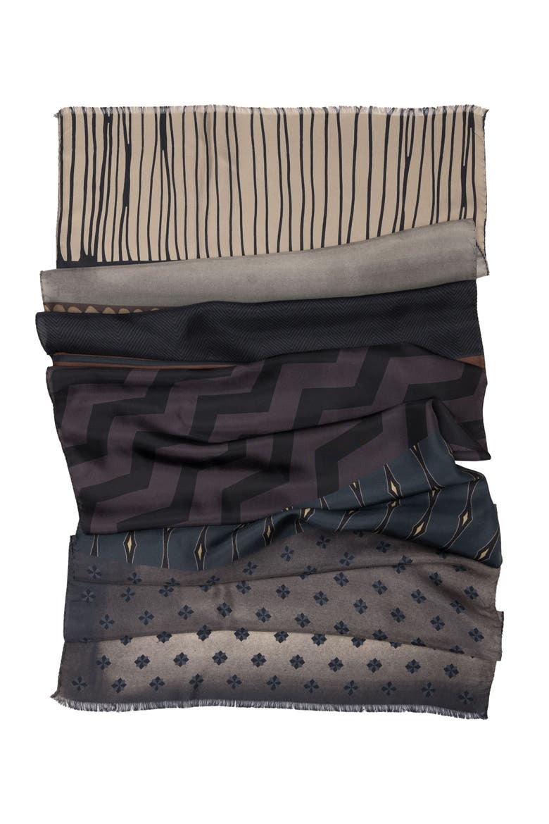Atri - Large Silk Scarf, Alternate, color, Plum