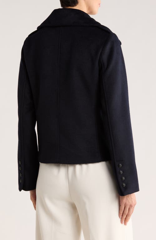 Rebecca Minkoff Double Breasted Peacoat In Black