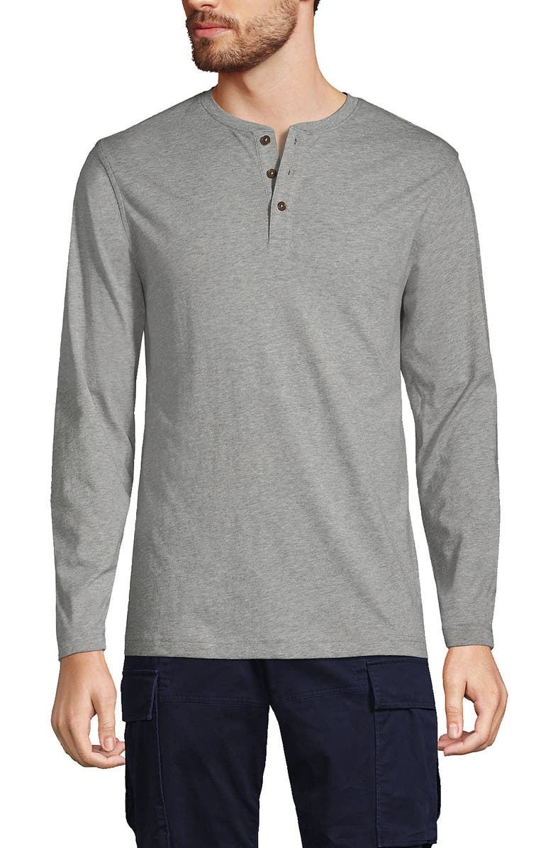 Lands' End Long Sleeve Cotton Supima Henley, Main, color, 