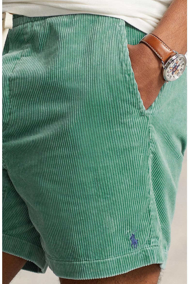 Corduroy Drawstring Shorts, Alternate, color, SEAFOAM GREEN