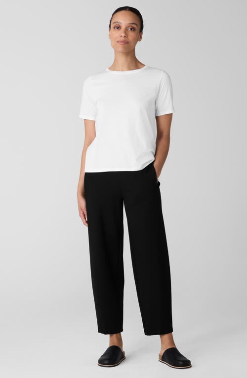 Eileen Fisher Organic Cotton Crewneck T-shirt In Black