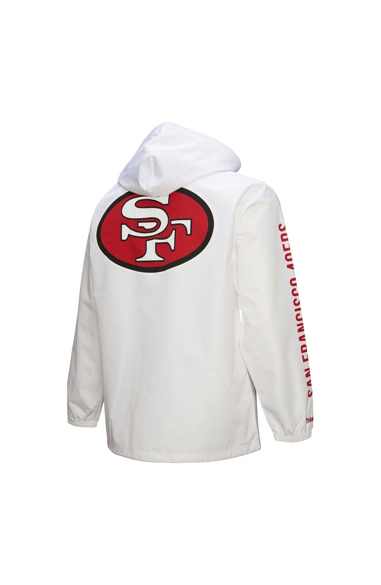 Mitchell & Ness Men's Mitchell & Ness White San Francisco 49ers Vintage Logo Coaches Full-Snap Hoodie Jacket, Alternate, color, White