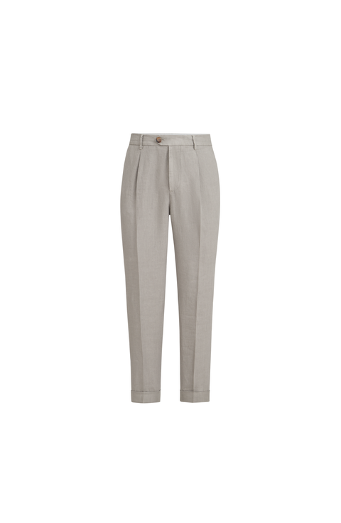 Gabardine garment dyed trousers