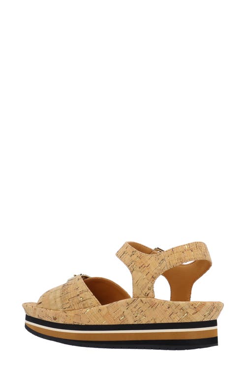 L'amour Des Pieds Vardant Platform Sandal In Brown