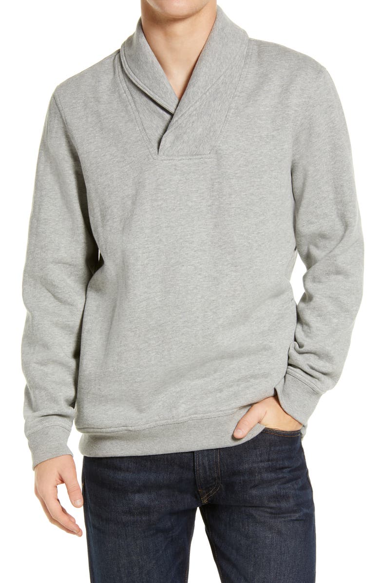 The Normal Brand Fairweather Shawl Collar Sweatshirt, Main, color, 