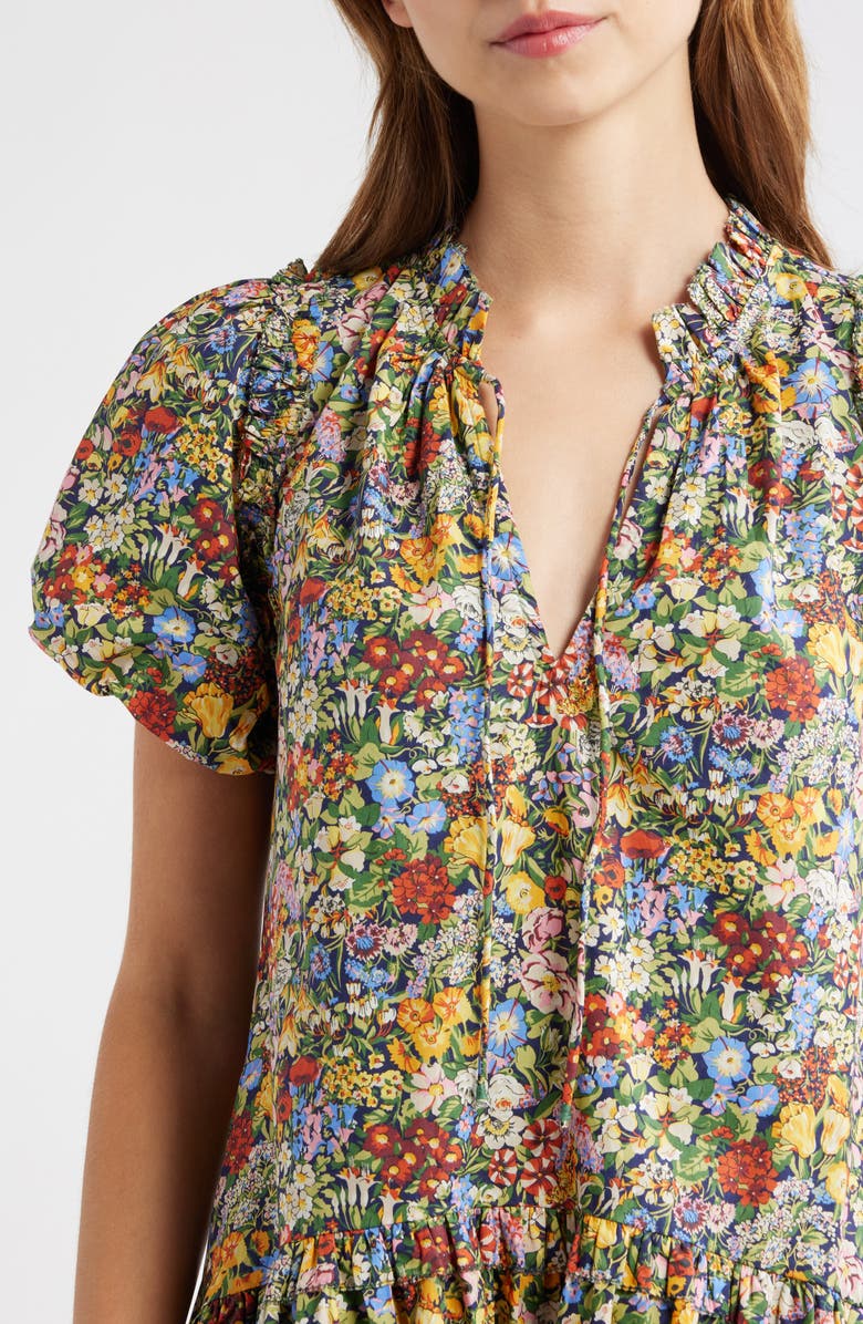 LOVE THE LABEL Edith Floral Minidress, Alternate, color, Cottage Garden Liberty Print